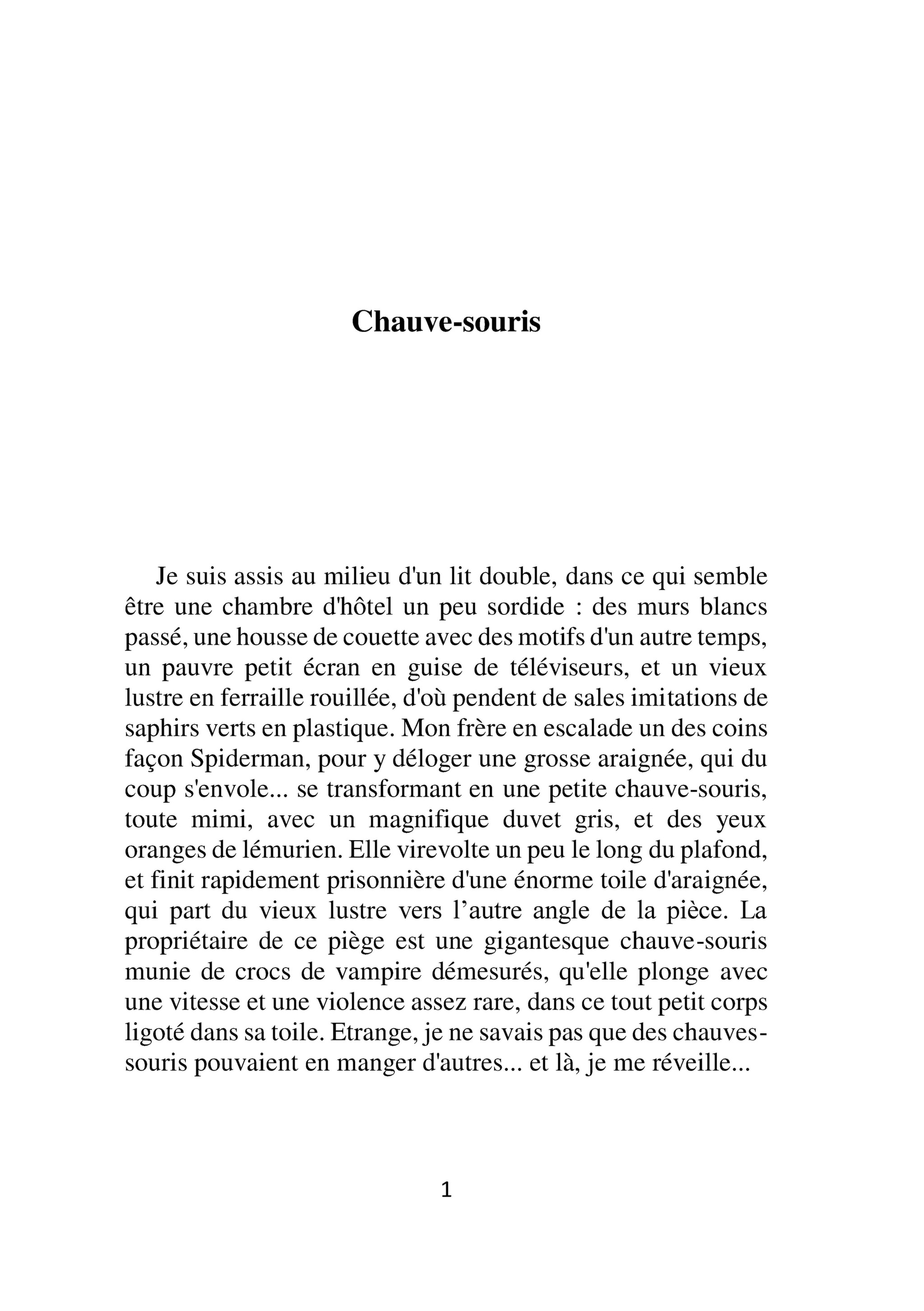 Une Chauve Souris Aimait Un Parapluie Paroles